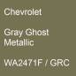 Preview: Chevrolet, Gray Ghost Metallic, WA2471F / GRC.